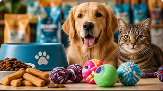 Illustrative product photography for Pet Supplies